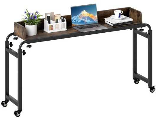 Promotions Stalas lovai, 135,5-206x40x73,5-102,5 cm, Rudas ir Juodas