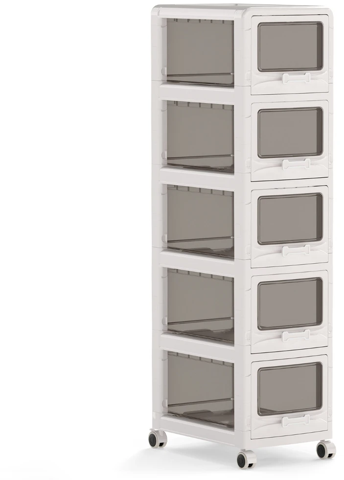 Promotions Stalčių laikymo organizatorius, 5 aukštų, 42x28x71 cm, baltas