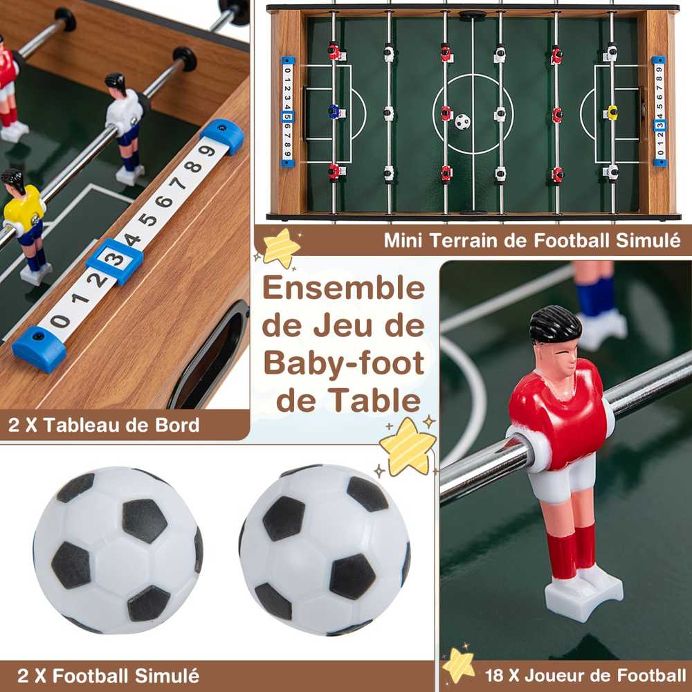 Promotions Stalo futbolas, 69x36x24 cm, natūralus