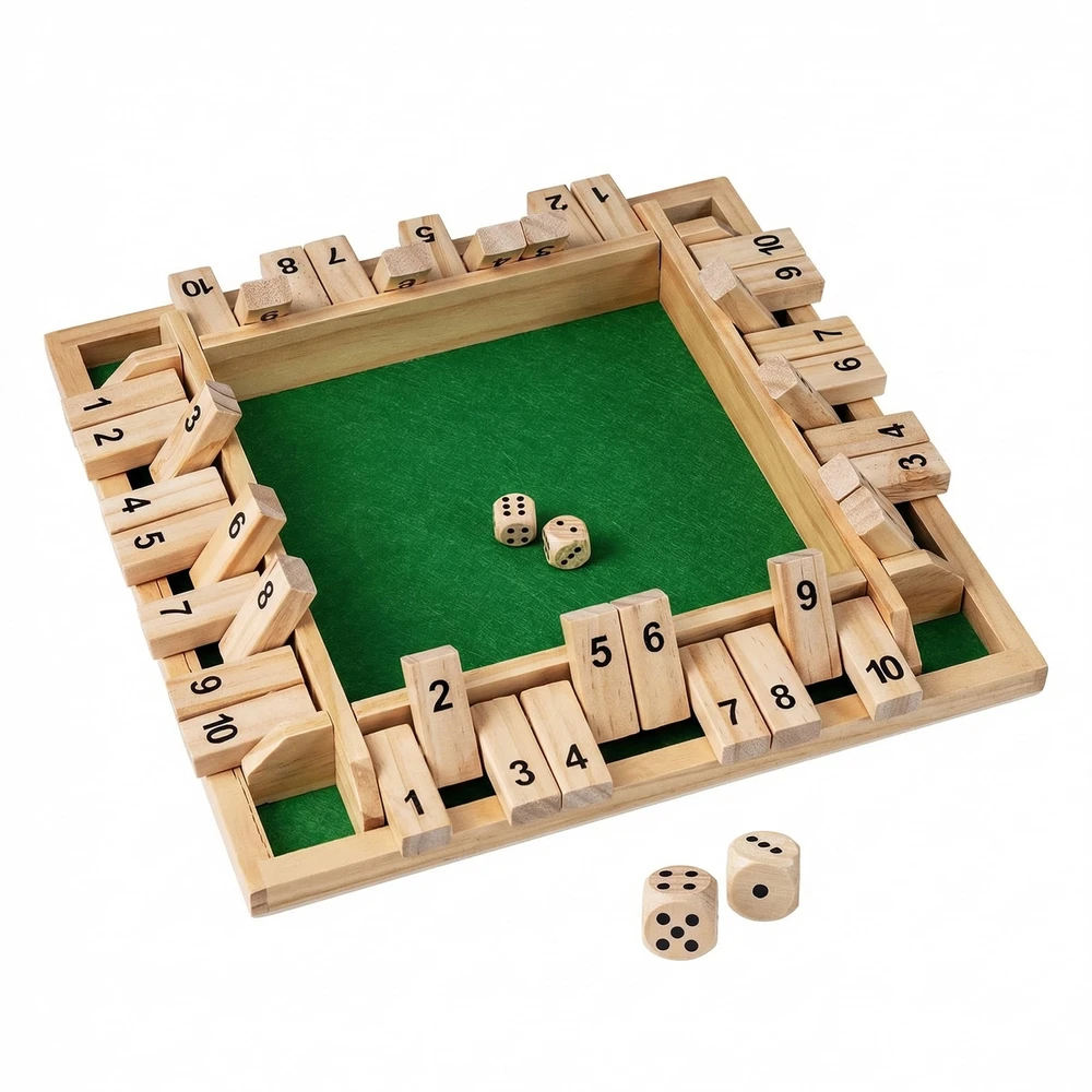 Promotions Stalo žaidimas Shut the Box 30x30x3.8 cm Natūrali mediena