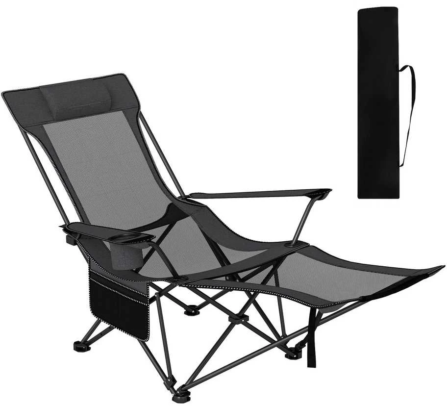 Promotions Stovyklavimo kėdė, 152x83x75 cm, Pilka