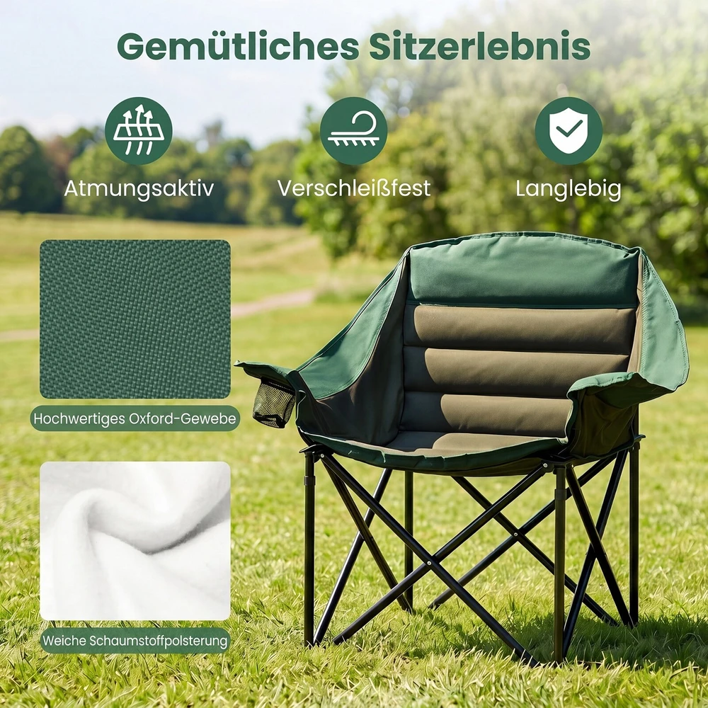 Promotions Stovyklavimo kėdė 92x69x103,5 cm žalia