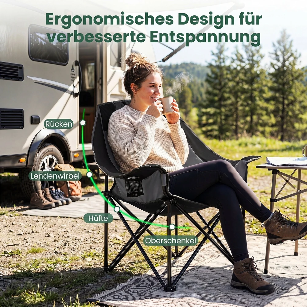 Promotions Stovyklavimo kėdė 92x69x103,5 cm žalia