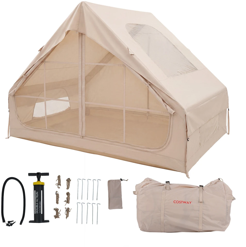 Promotions Stovyklavimo palapinė 295x205x200 cm Chaki Oxford audinys