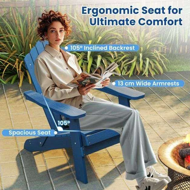 Promotions Sulankstoma Adirondack kėdė, 88x77x95 cm, tamsiai mėlyna