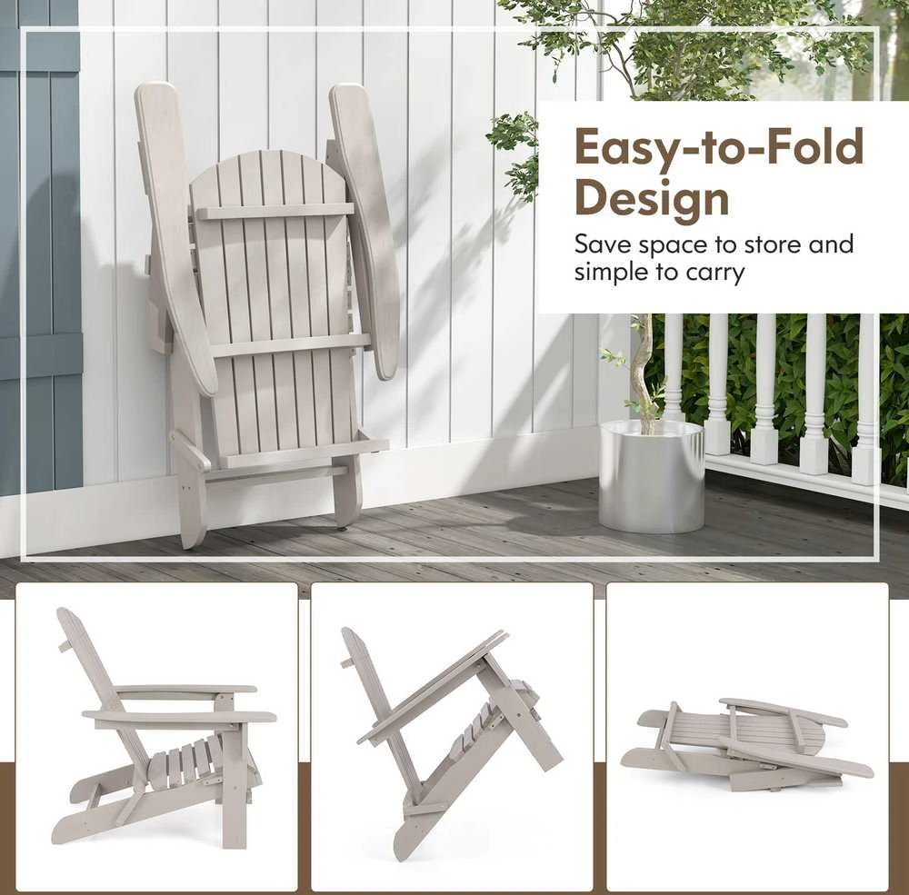 Promotions Sulankstoma Adirondack kėdė, 88,9x71,1x94 cm, pilka