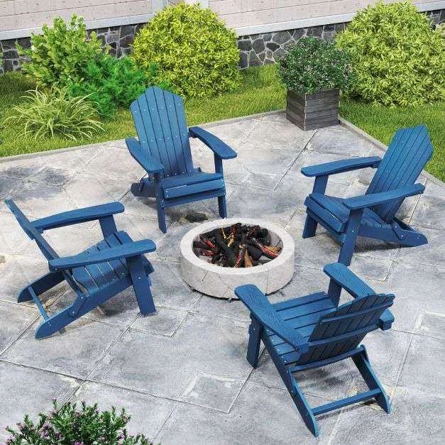 Promotions Sulankstoma Adirondack kėdė, 88x77x95 cm, tamsiai mėlyna