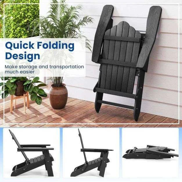 Promotions Sulankstoma Adirondack kėdė, 88x77x95 cm, juoda