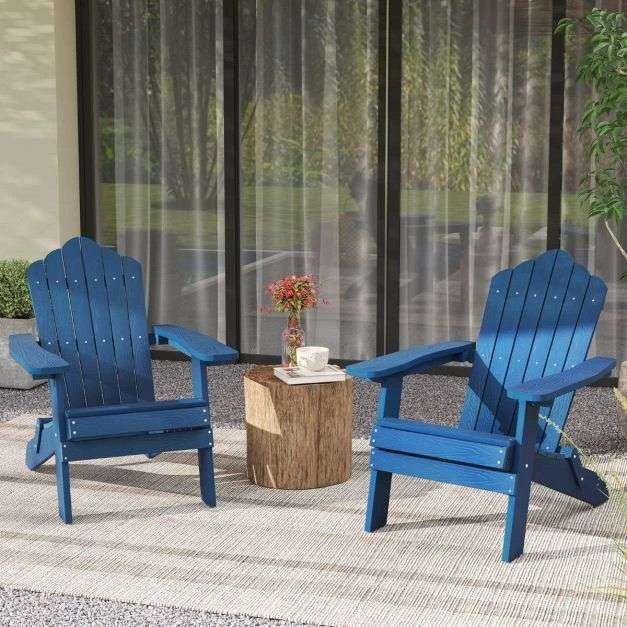 Promotions Sulankstoma Adirondack kėdė, 88x77x95 cm, tamsiai mėlyna