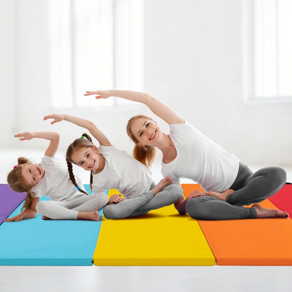 Promotions Sulankstoma gimnastikos kilimėlis, 5 segmentų, 201x75x3 cm, margas