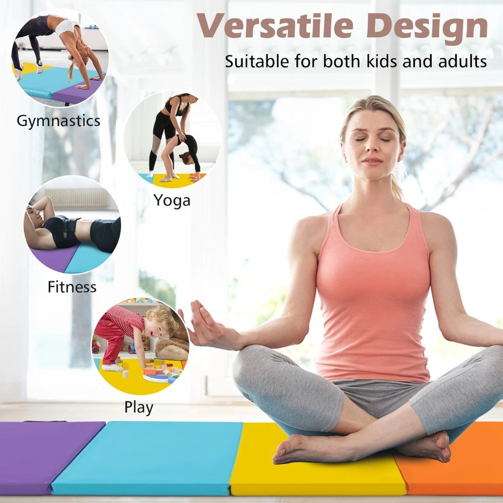 Promotions Sulankstoma gimnastikos kilimėlis, 5 segmentų, 201x75x3 cm, margas