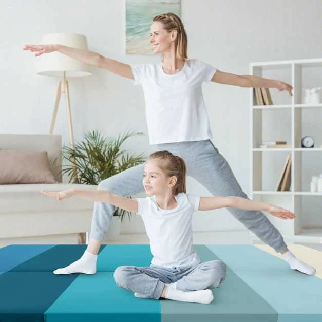 Promotions Sulankstoma gimnastikos kilimėlis, 180x60x5 cm, mėlynas