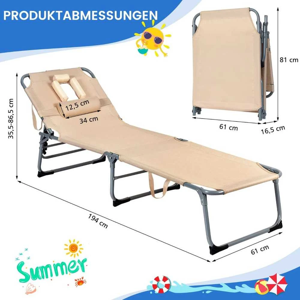 Promotions Sulankstoma gultas-kėdė, 194,3x61x14-34 cm, Mėlyna