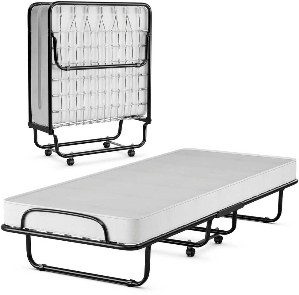Promotions Sulankstoma lova, 190x80x39 cm, juoda balta