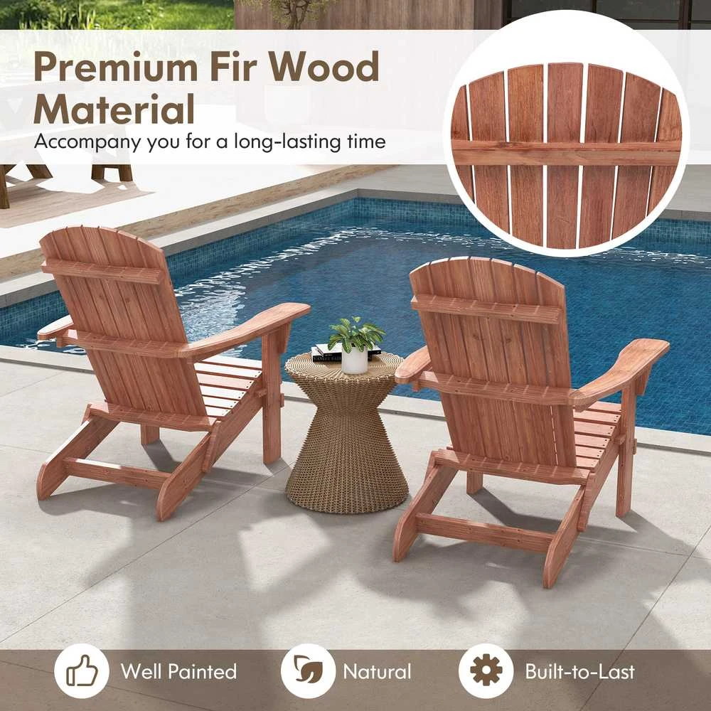 Promotions Sulankstomas Adirondack kėdė, 88,9x71,1x94 cm, Ruda