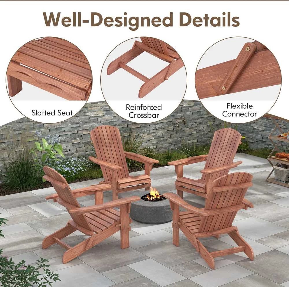 Promotions Sulankstomas Adirondack kėdė, 88,9x71,1x94 cm, Ruda