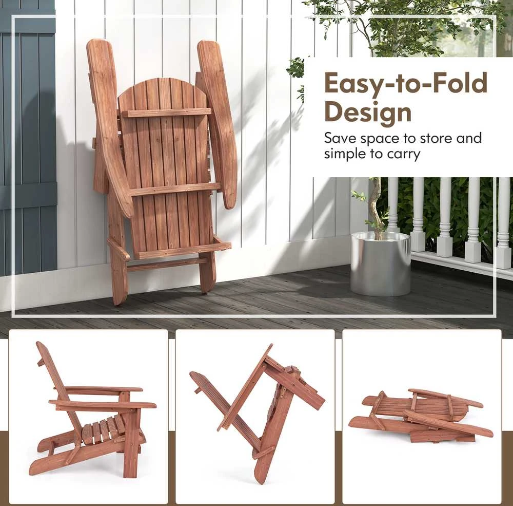 Promotions Sulankstomas Adirondack kėdė, 88,9x71,1x94 cm, Ruda
