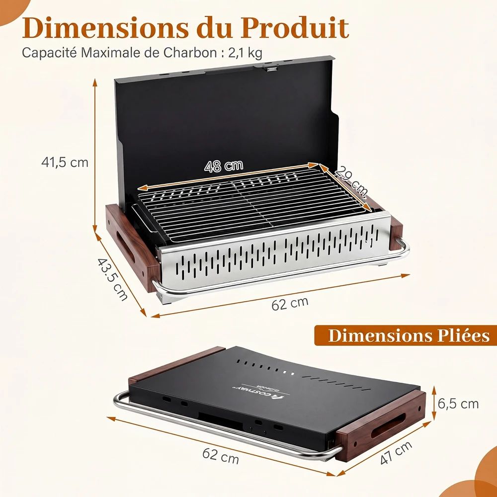 Promotions Sulankstomas anglies kepsninė 62x43,5x41,5 cm juoda