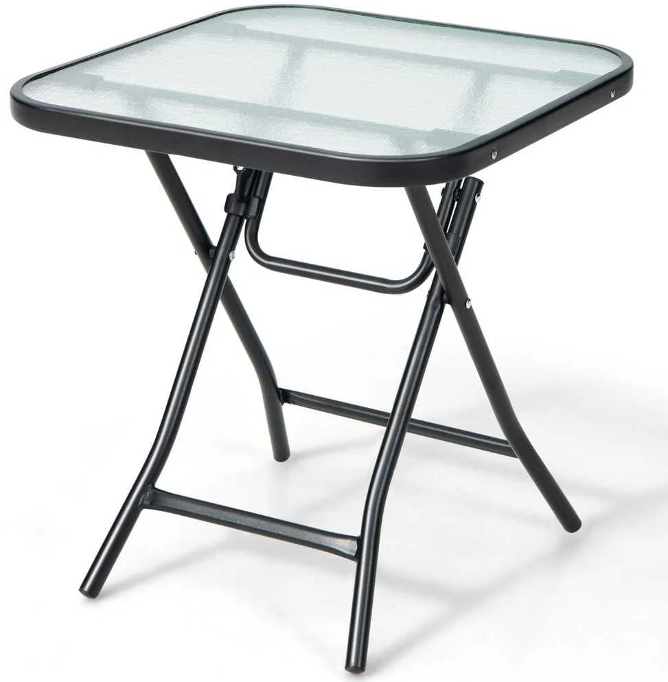 Promotions Sulankstomas kavos staliukas, 46,5x46,5x47,5 cm, juodas
