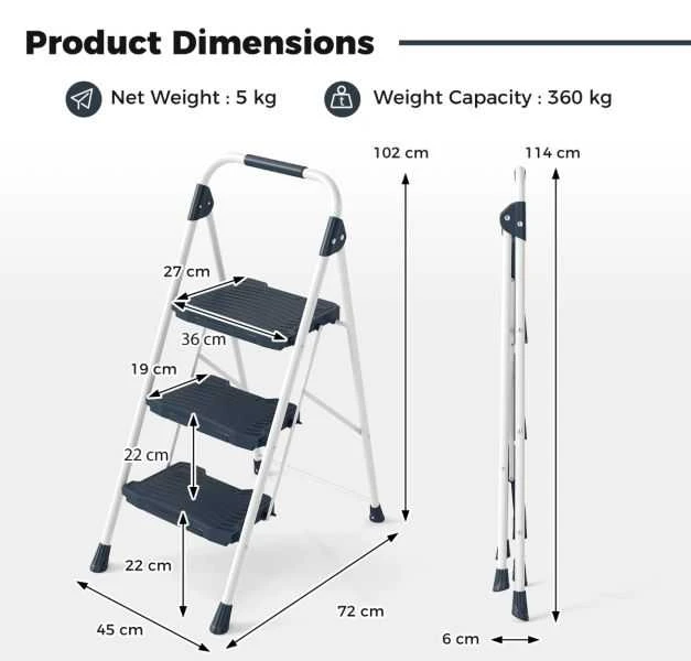 Promotions Sulankstomas laiptelis 72x45x102 cm mėlynas