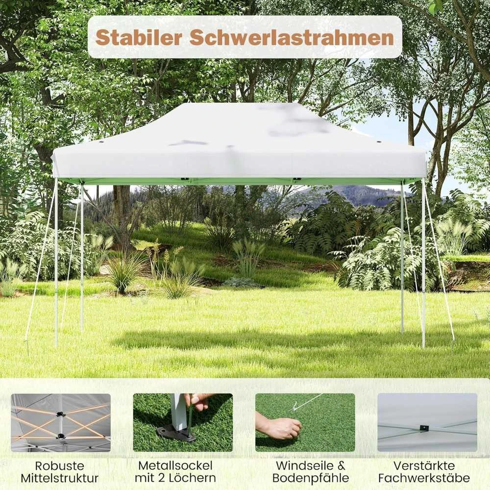 Promotions Sulankstomas pavėsinė, 445x300x313-333 cm, balta