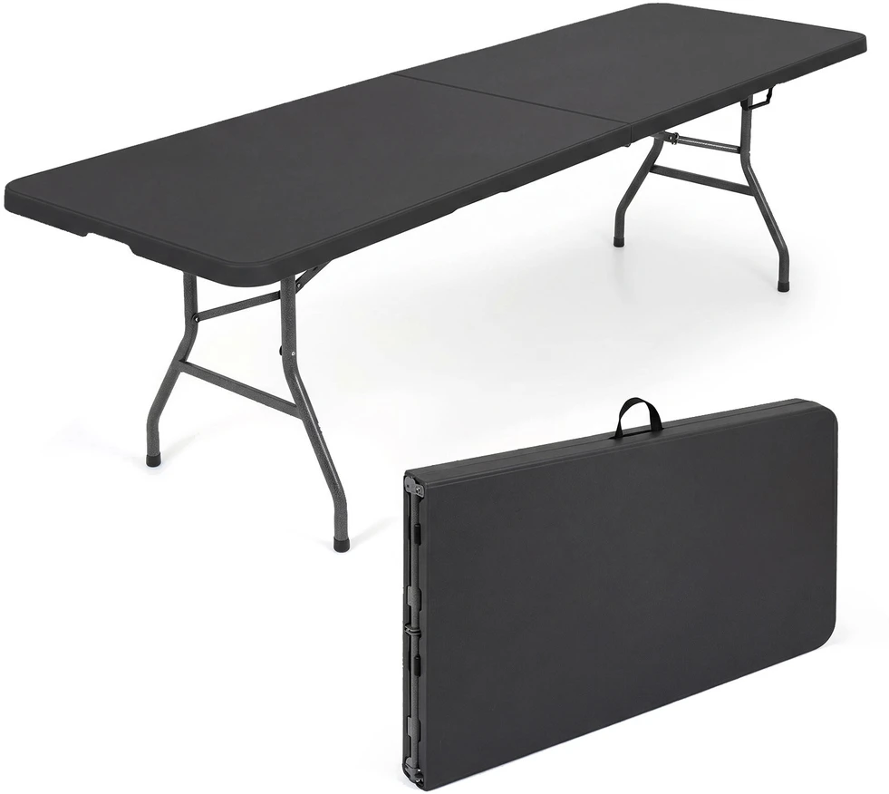 Promotions Sulankstomas sodo stalas 244x75x74,5 cm juodas
