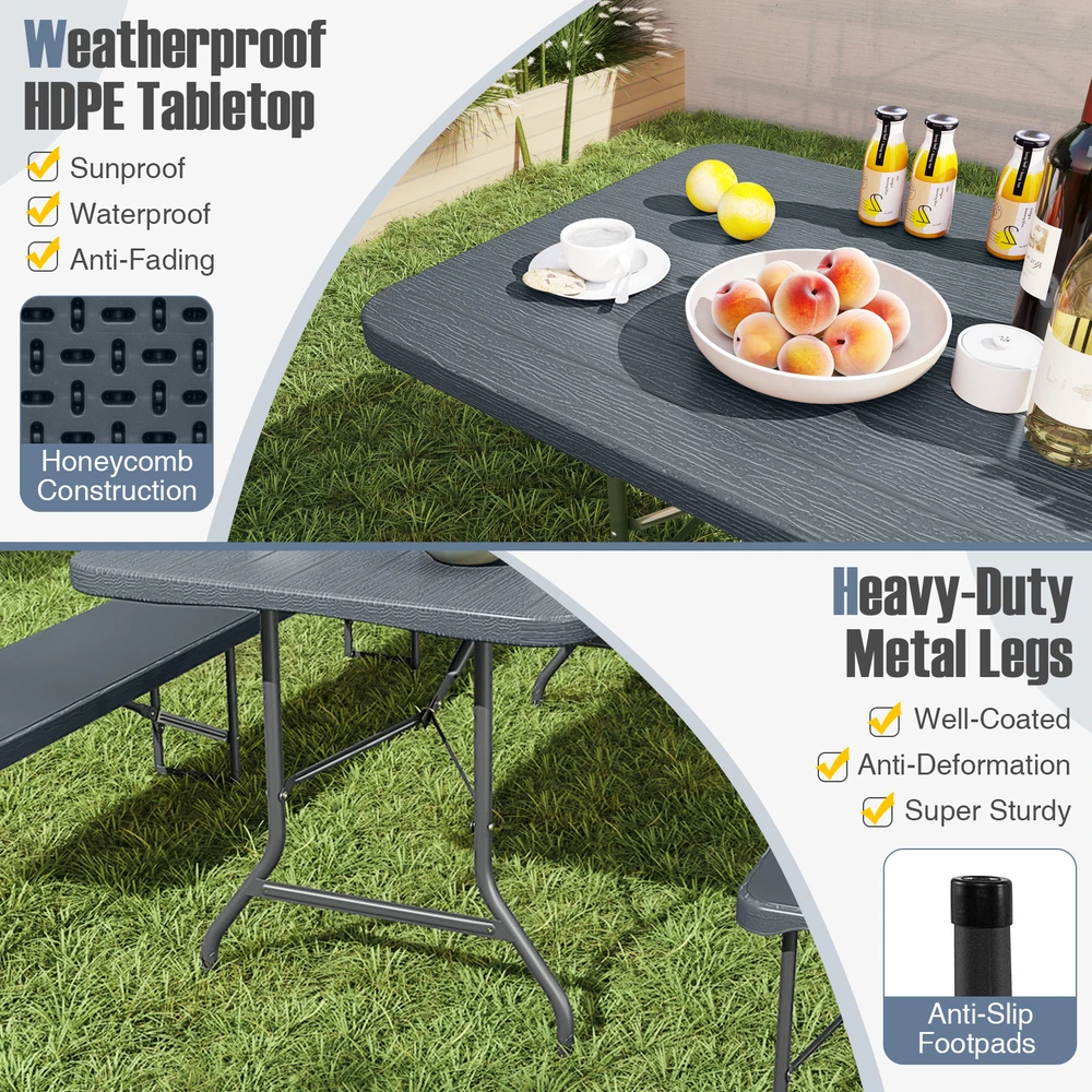 Promotions Sulankstomas stalas 180,3x73,7x75 cm kavos