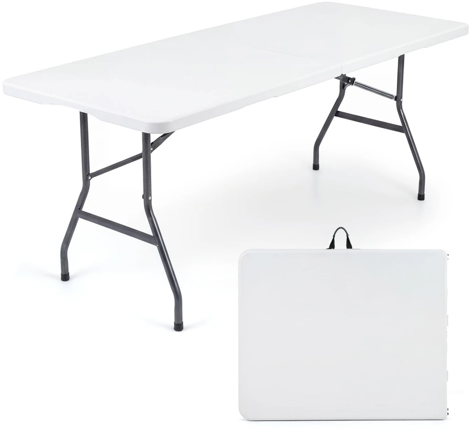 Promotions Sulankstomas stovyklavimo stalas 180x74x74 cm baltas