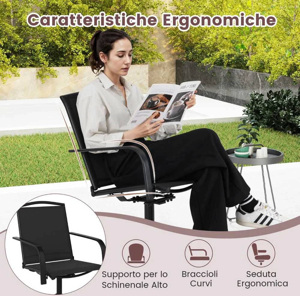 Promotions Sūpoles krēsli, 66x56x92,5 cm, melnas krāsas