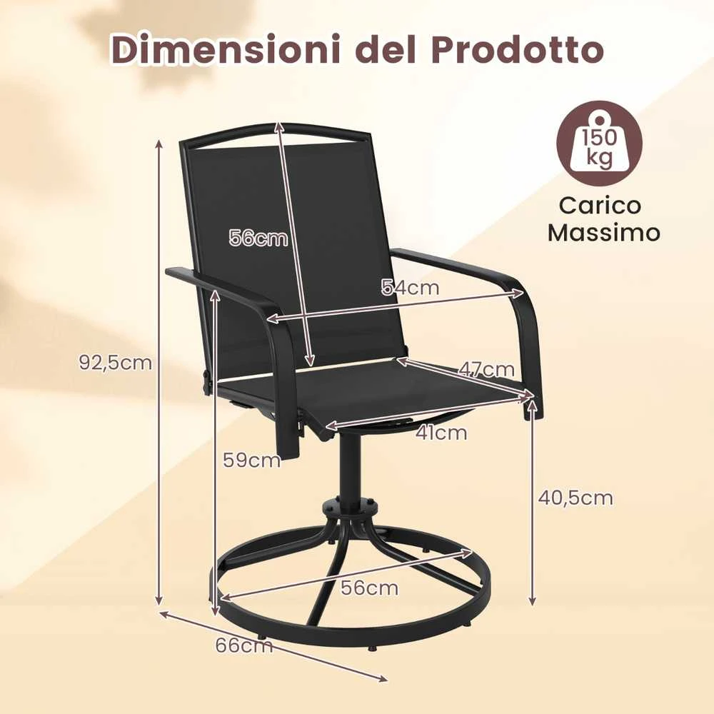 Promotions Sūpoles krēsli, 66x56x92,5 cm, melnas krāsas
