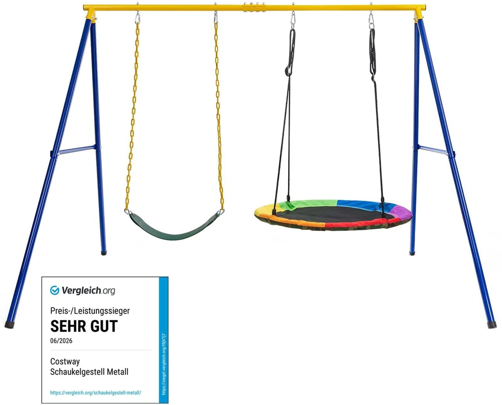 Promotions Sūpynių rinkinys 2 vnt. 249x185x181,5 cm mėlyna/geltona