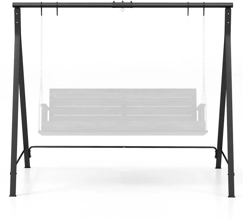 Promotions Sūpynių stovas lauko terasai, 210,8x114,3x175,3 cm, juodas