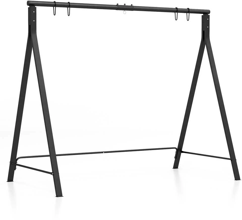 Promotions Sūpynių stovas lauko terasai, 210,8x114,3x175,3 cm, juodas