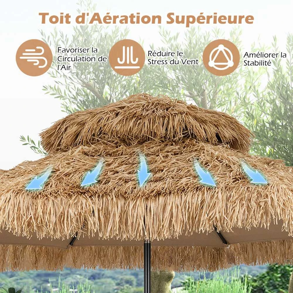 Promotions Terasa skėtis, 299x299x270 cm, natūrali juoda