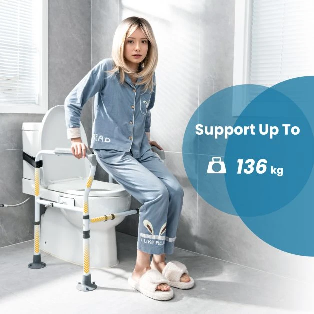 Promotions Tualeto saugos rėmas, reguliuojamo aukščio ir pločio, pilkas