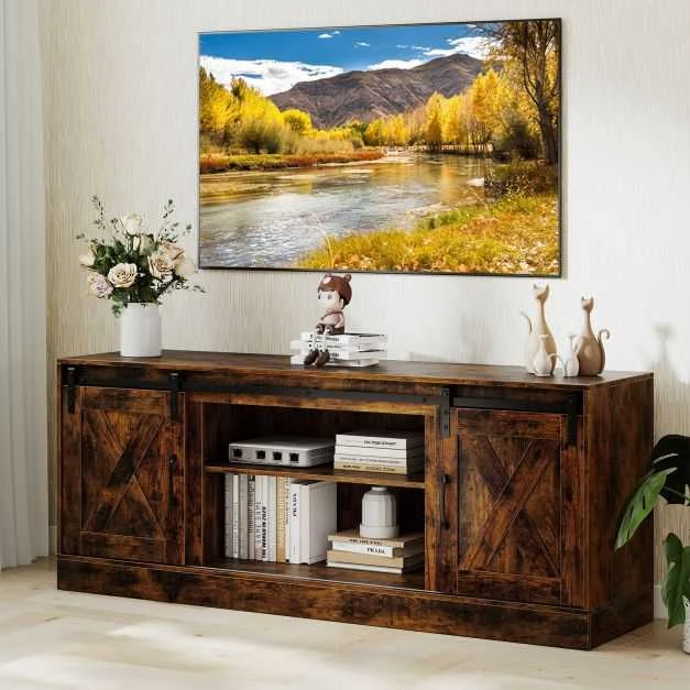 Promotions TV staliukas, 150x39x60 cm, rudas, su laikymo vieta