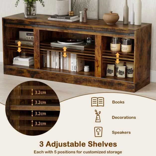 Promotions TV staliukas, 150x39x60 cm, rudas, su laikymo vieta