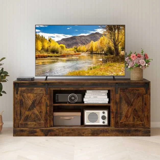 Promotions TV staliukas, 150x39x60 cm, rudas, su laikymo vieta