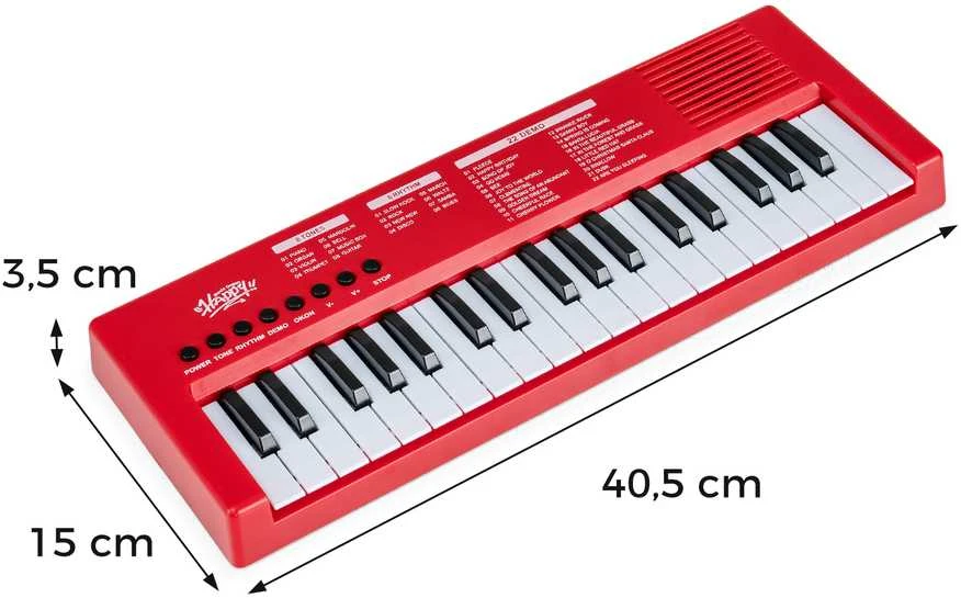 Promotions Vaikiška pianino klaviatūra, 37 klavišai, 40.6x15.2x3.8 cm, raudona, ABS