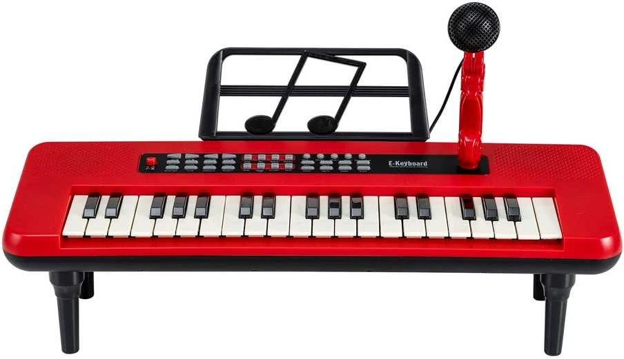 Promotions Vaikiška pianino klaviatūra, 37 klavišai, 46.5x17.5x5.5 cm, raudona, nešiojama