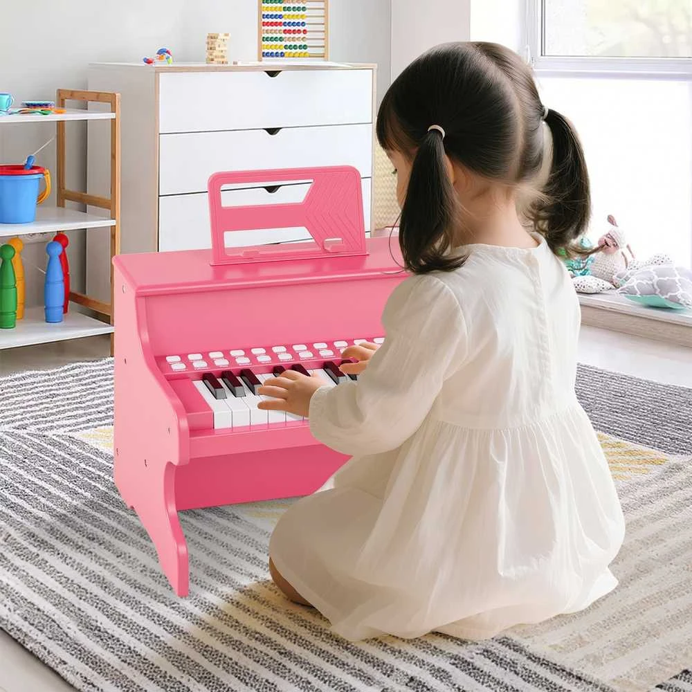 Promotions Vaikiška pianino klaviatūra, 25 klavišai, 38x24x29 cm, rožinė, skaitmeninis muzikinis instrumentas