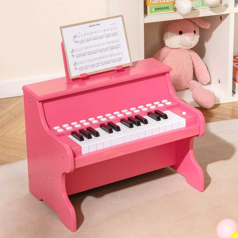Promotions Vaikiška pianino klaviatūra, 25 klavišai, 38x24x29 cm, rožinė, skaitmeninis muzikinis instrumentas