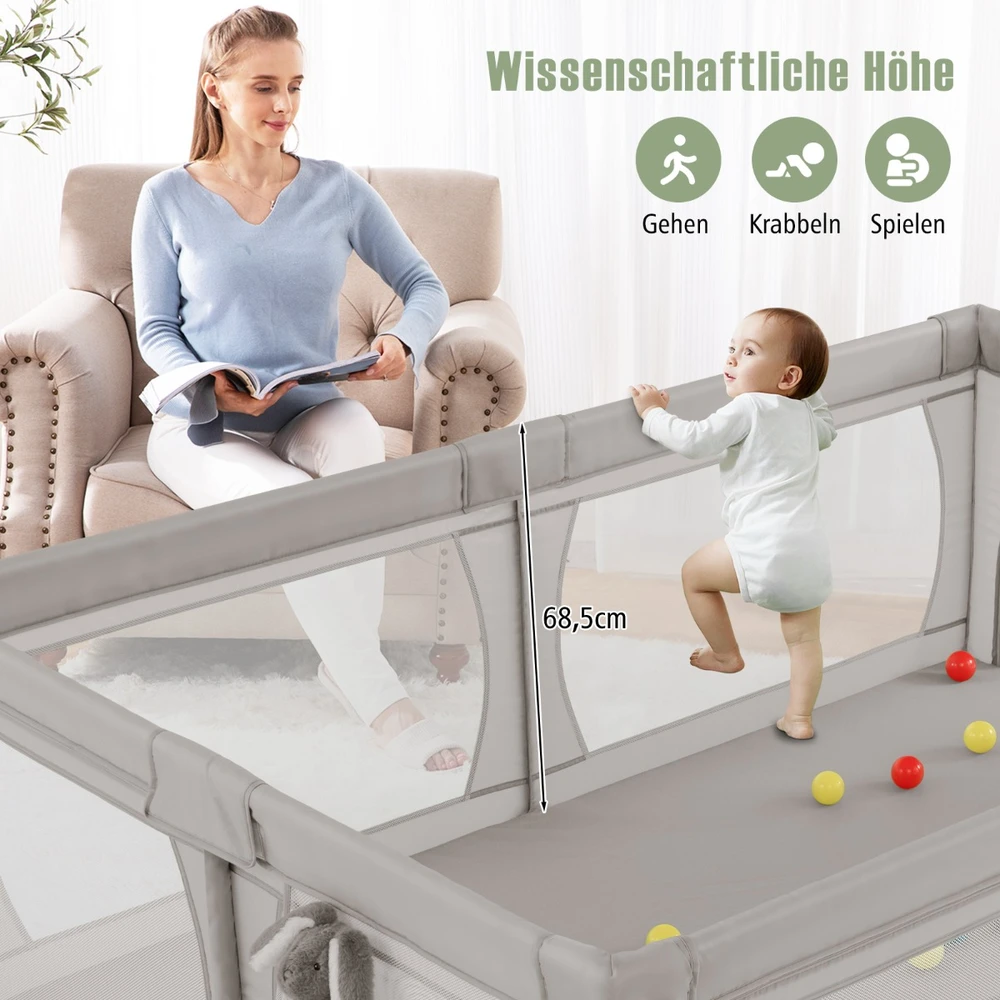 Promotions Vaikiška žaidimų aikštelė 206x147x68,5 cm Pilka tinklelio saugykla