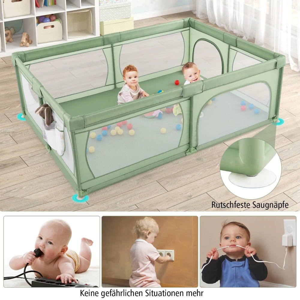 Promotions Vaikiška žaidimų aikštelė 206x147x68,5 cm Pilka Oksfordo audinys