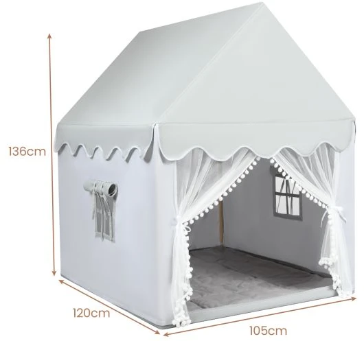 Promotions Vaikiška žaidimų palapinė 120x105x140 cm Pilkas medinis rėmas