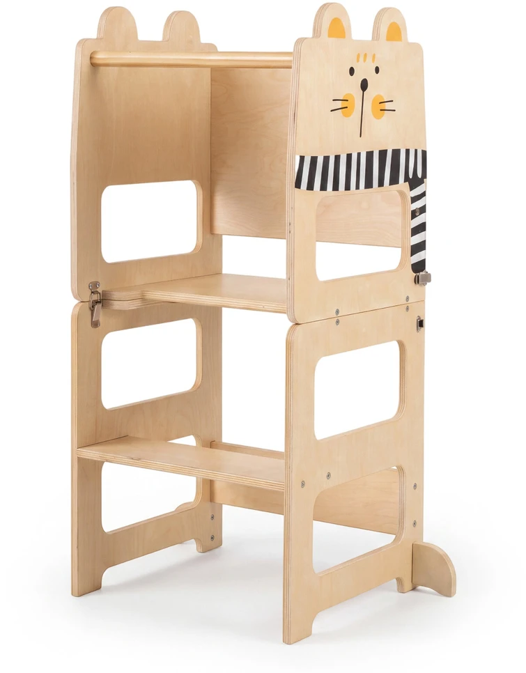 Promotions Vaikiškas 3 viename virtuvinis laiptelis 63,5x39,4x94 cm juoda/balta