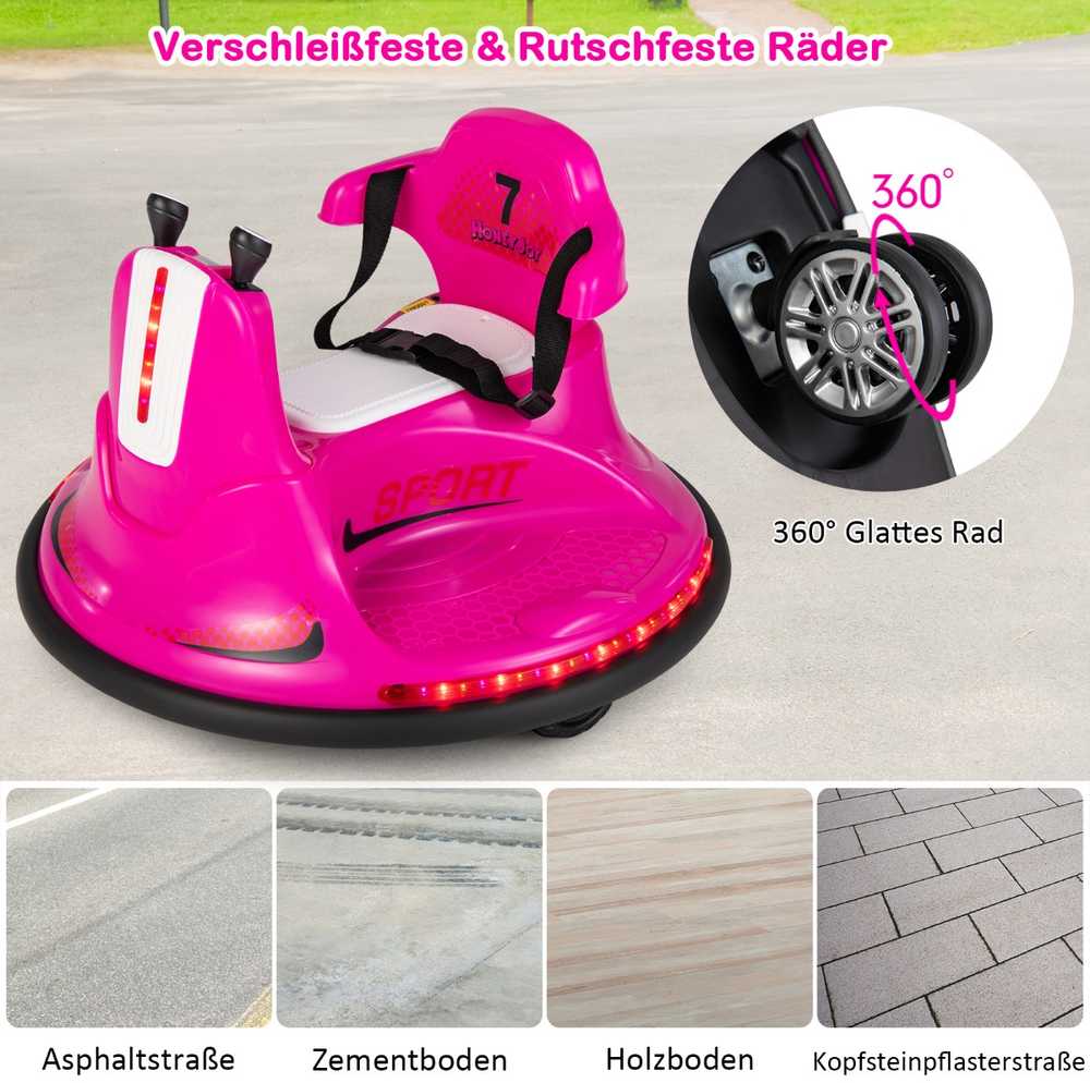 Promotions Vaikiškas atsitrenkiantis automobilis, 66.5x66.5x47.6 cm, Rožinis