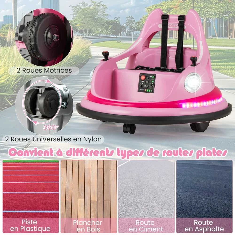 Promotions Vaikiškas elektromobilis, 67x64.5x48.5 cm, rožinis, elektrinis važiuojamasis žaislas