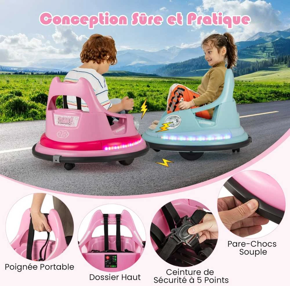 Promotions Vaikiškas elektromobilis, 67x64.5x48.5 cm, rožinis, elektrinis važiuojamasis žaislas