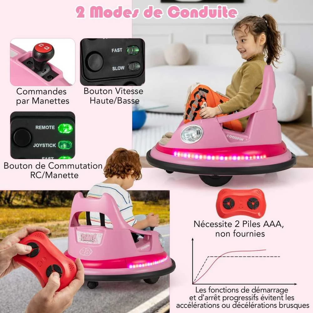 Promotions Vaikiškas elektromobilis, 67x64.5x48.5 cm, rožinis, elektrinis važiuojamasis žaislas